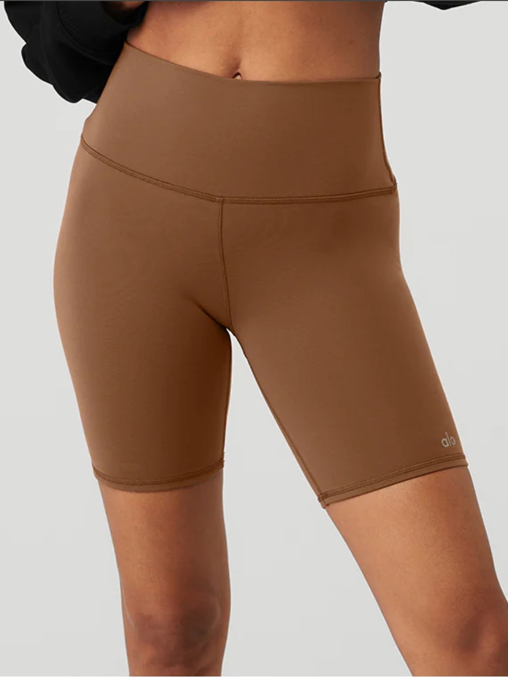 Alo Yoga 7" High-Waist Biker Short - Cinnamon Brown